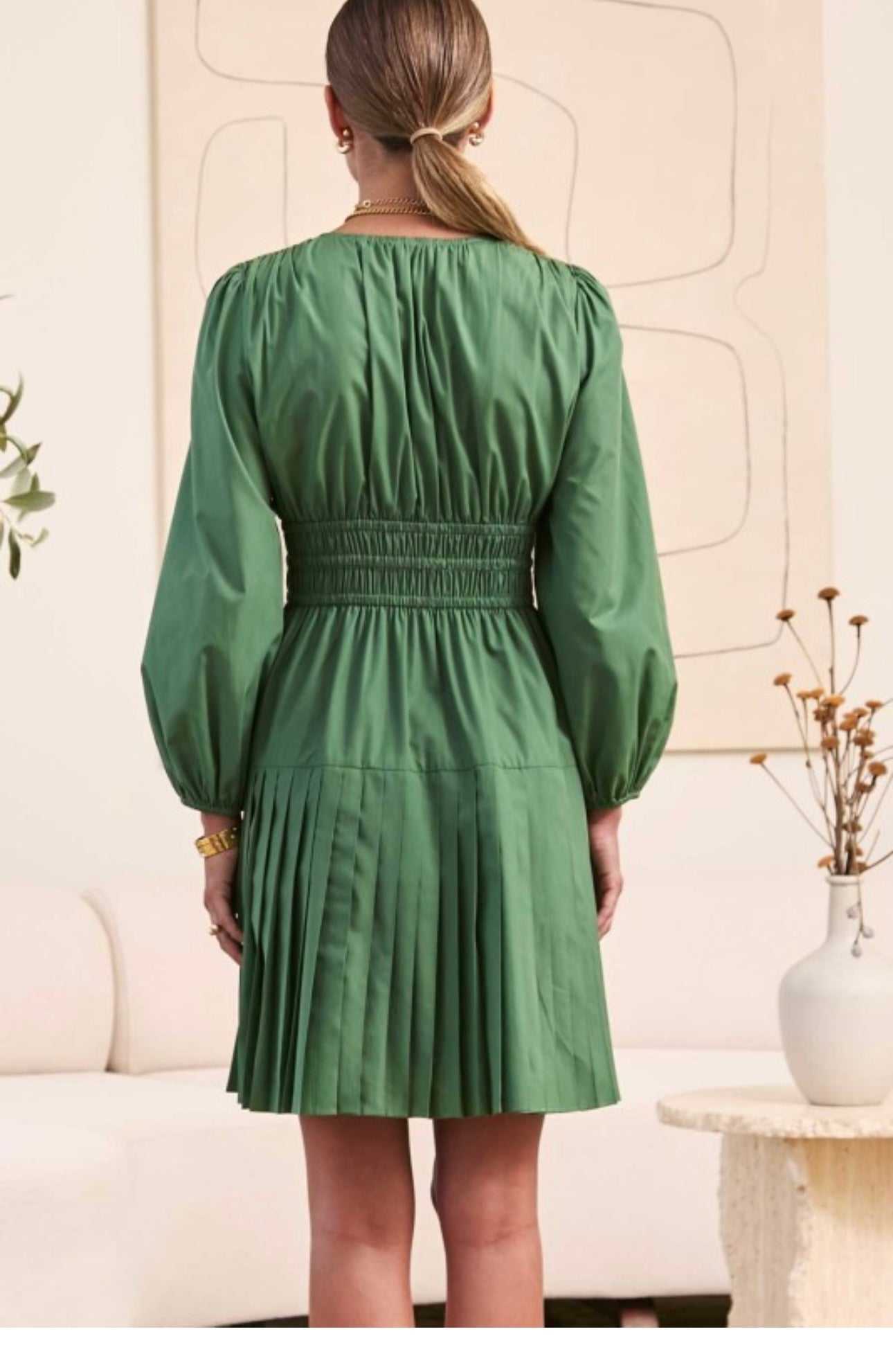 Eloisa Pleated Mini Dress