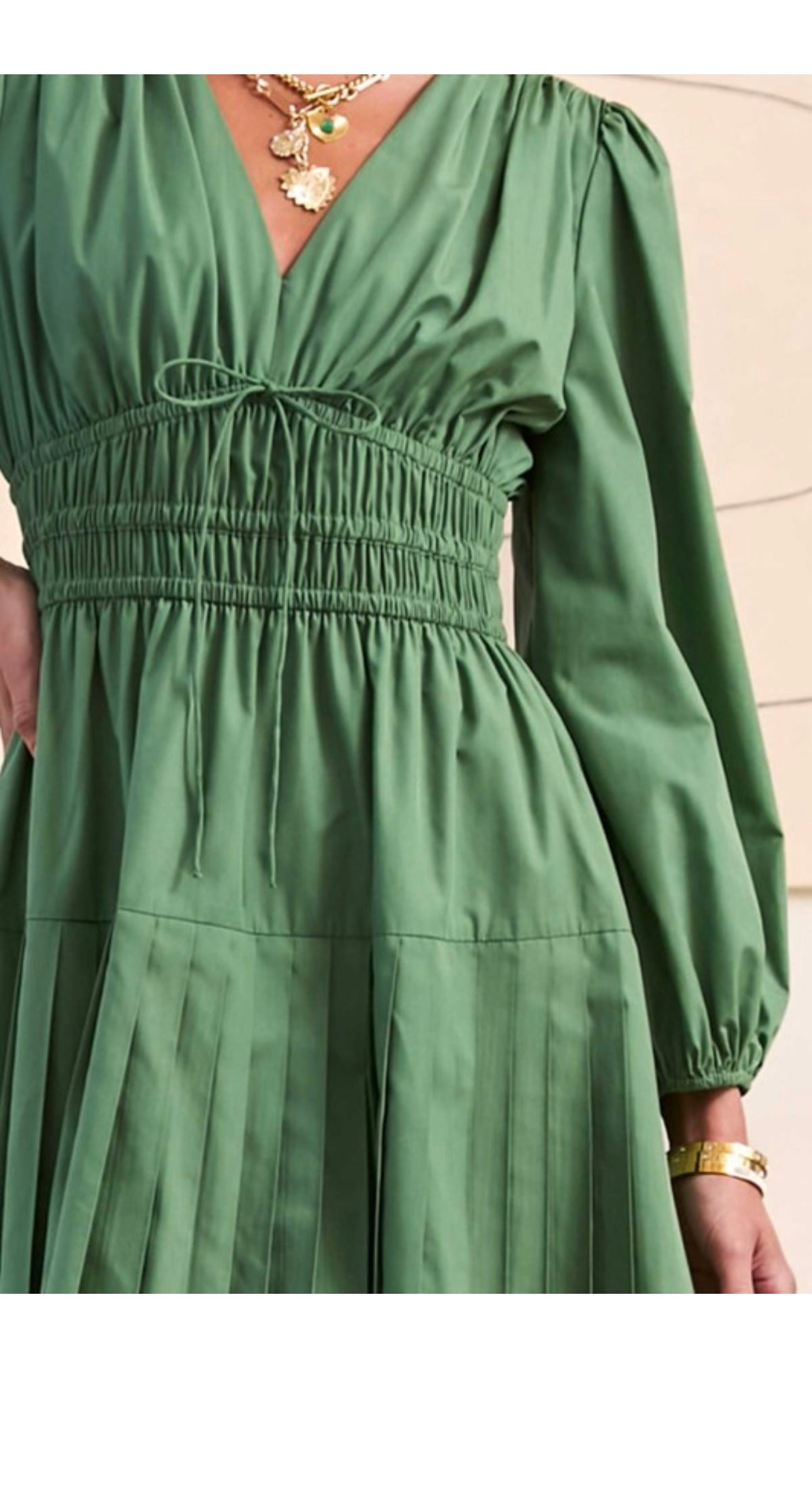 Eloisa Pleated Mini Dress